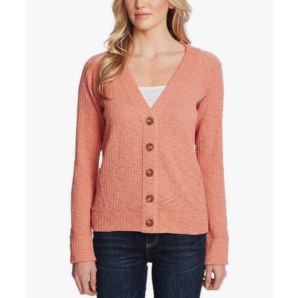 NwT Vince Camuto Long Sleeve Chunky Button Up Cardigan Size Large Cottage Boho - Picture 1 of 7